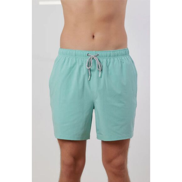 Rainforest Mens Not Your Average Solid Swim Trunks (Aruba Blue, M) msrp$69 - Picture 1 of 9